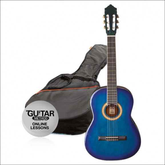 Ashton CG34 3/4 Nylon String Guitar Pack Blue Burst