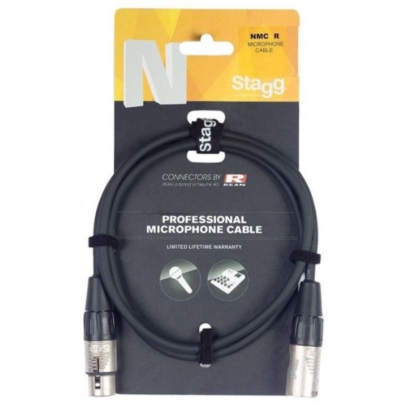 Stagg NMC10R Microphone Cable, Xlr/Xlr (M/F), 10 M (33'), N-Series