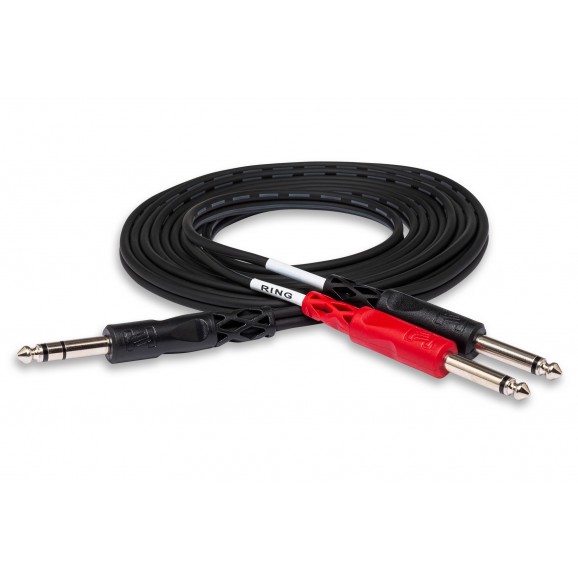 Hosa STP202 TRS to TS Jack Y Cable