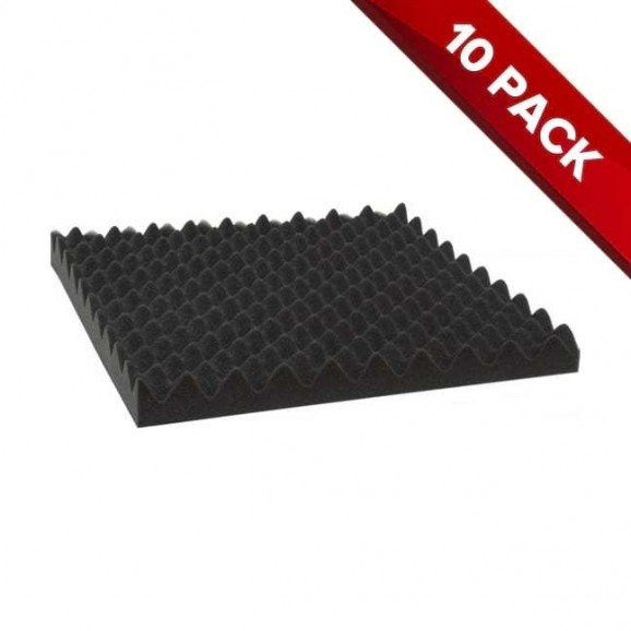 Swamp 10x Sheets of Cone Acoustic Foam - 2.5m2 in Black