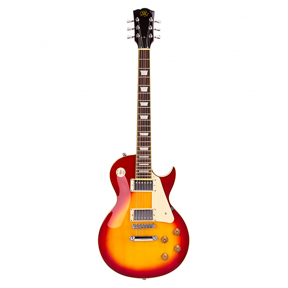 SX GTSE3SKCS LP Style Electric Guitar with Accessories in Cherry Sunburst