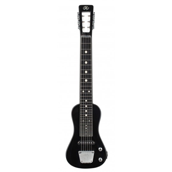 SX LG3 6-String Lap Steel Guitar Black w/Bag & Glass Slide