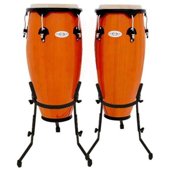 Toca 10" & 11" Synergy Wooden Conga Set in Amber
