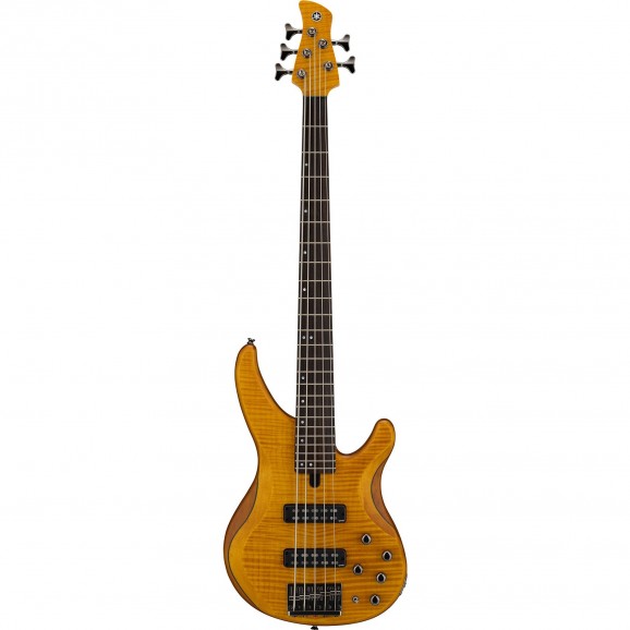 Yamaha TRBX605 5 String Active-Passive Bass Guitar - Amber