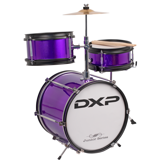 DXP 3pce Junior Drum Kit 3 in Metallic Purple  