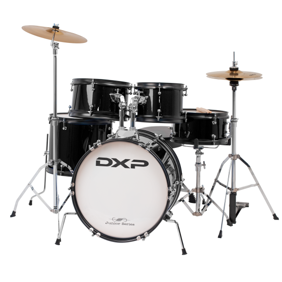 DXP TXJ7 5 Piece Deluxe Junior Drum Kit Pack in Black