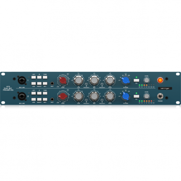 Behringer 1273 2-Channel Legendary British-Style Microphone Preamplifier with 3-Band EQ