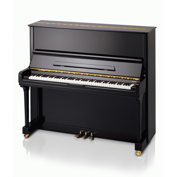 Beale UP131YH Upright Piano Polished Ebony - GOld Hardware