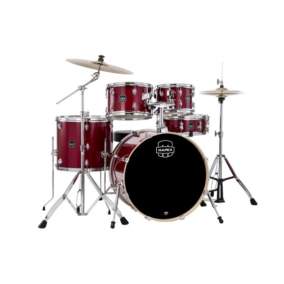 Mapex Venus 5 Pce 22" Euro size Drum Kit in Crimson Red Sparkle
