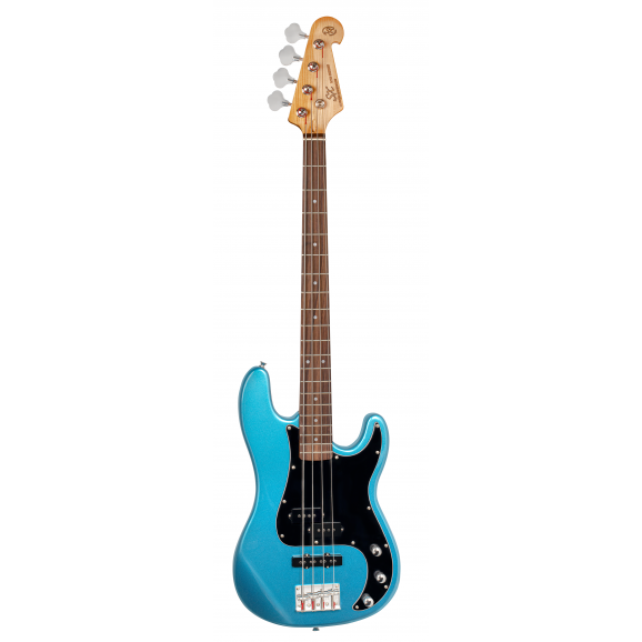 SX VEP62 Vintage Style Bass Guitar in Lake Placid Blue 