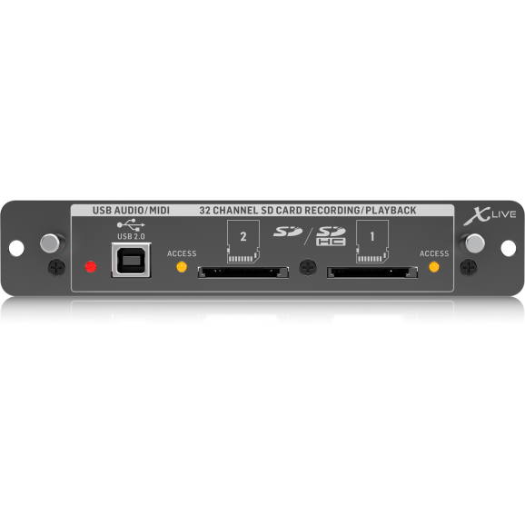 Behringer X-LIVE Expansion Card for 32 Channel Live Recording/Playback on SD/SDHC Cards and USB Audio/MIDI Interface