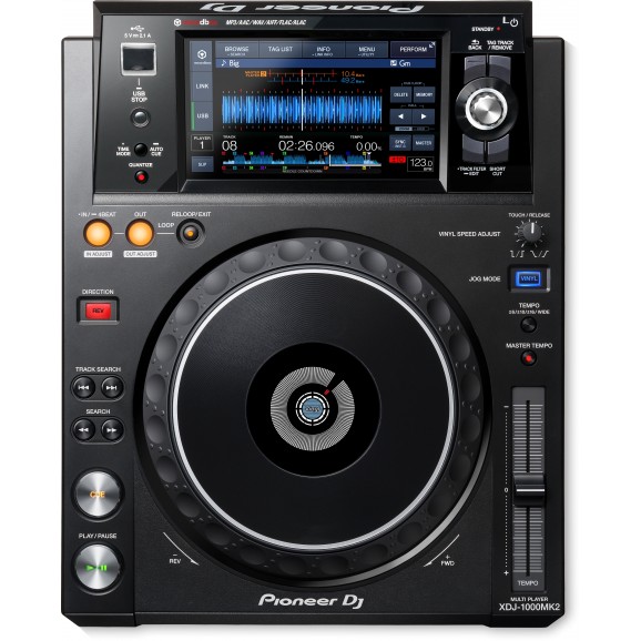 Pioneer DJ XDJ-1000MK2 rekordbox-ready, digital deck with high-res audio support