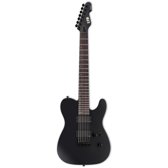 ESP LTD TE-417 7 String Electric Guitar in Black Satin