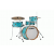 Tama LJK48H4 4pce Club Jam Drum Kit with Hardware in  Aqua Blue  Wrap