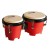 Mano Percussion 4.5" & 5" Mini Plastic Bongos Red