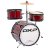 DXP 3pce Junior Drum Kit 3 in Wine Red  