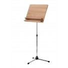 Konig & Meyer 118/3 Orchestra music stand Chrome Base with Wooden Desk